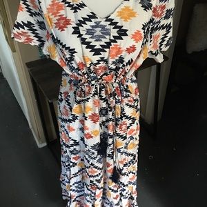 Aztec print dress